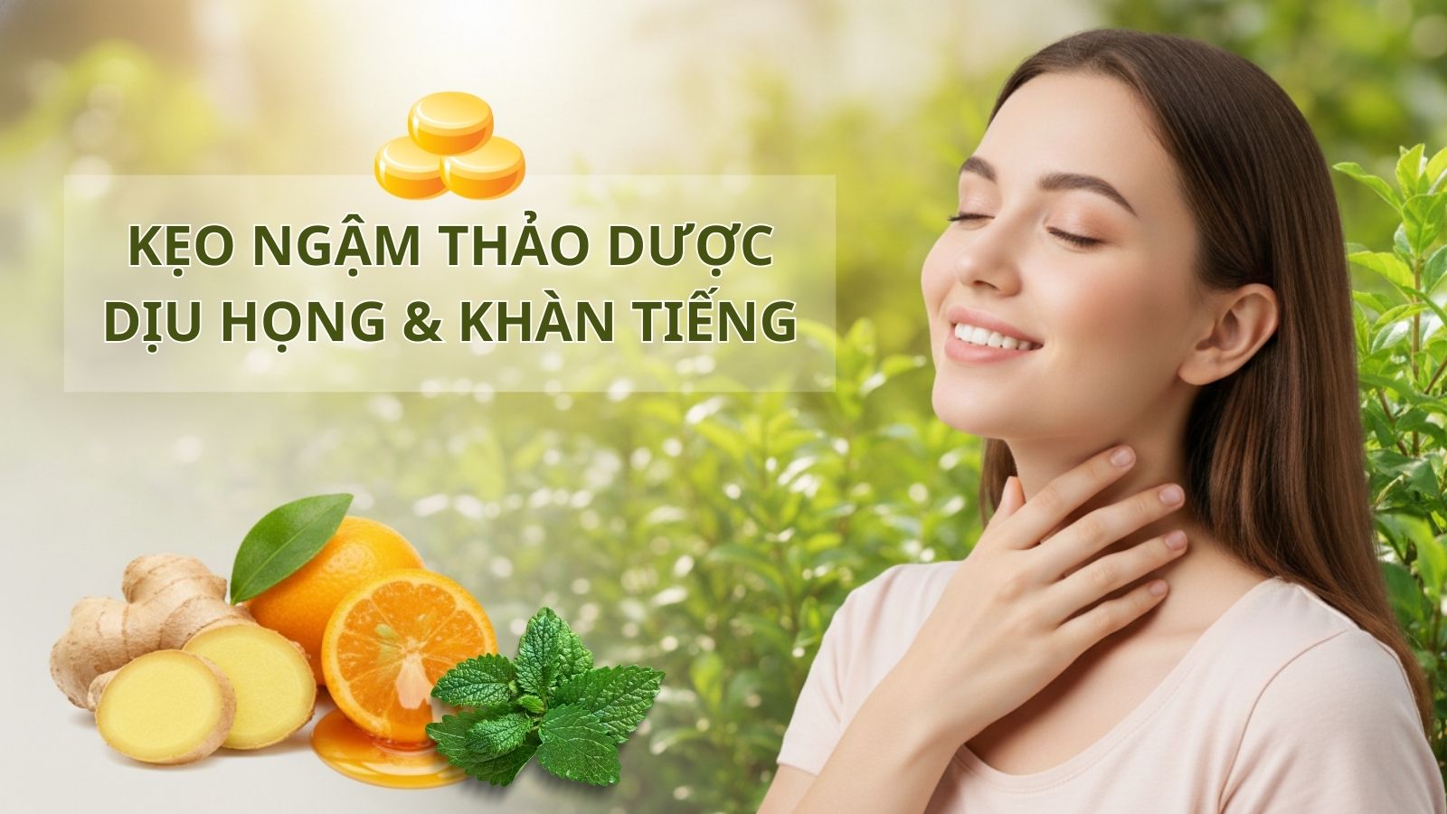 12 kẹo ngậm thảo dược dịu họng, khàn tiếng 2026 - An toàn, chính hãng