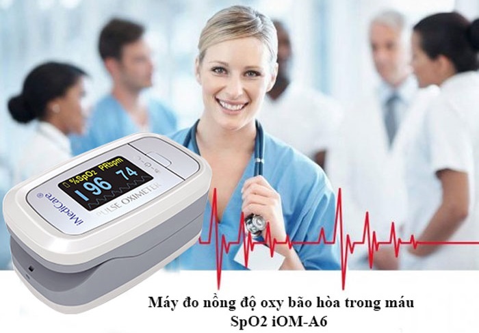 Màn hình hiển thị của máy đo chỉ số SPO2 iMedicare iOM-A6 