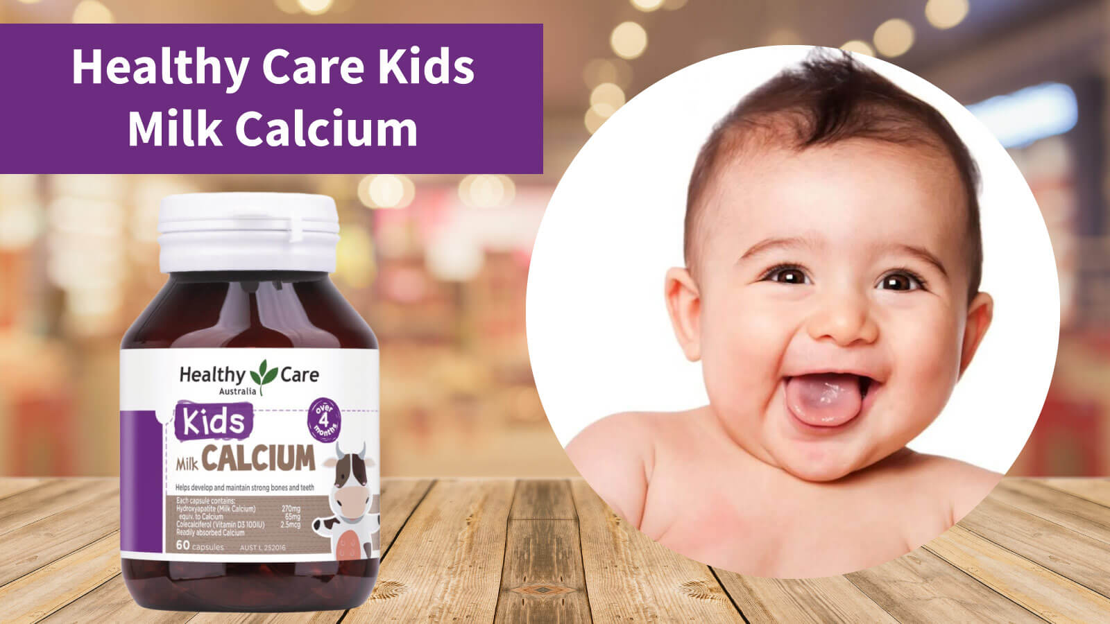 Viên uống Canxi D3 cho bé Healthy Care Kids Milk Calcium