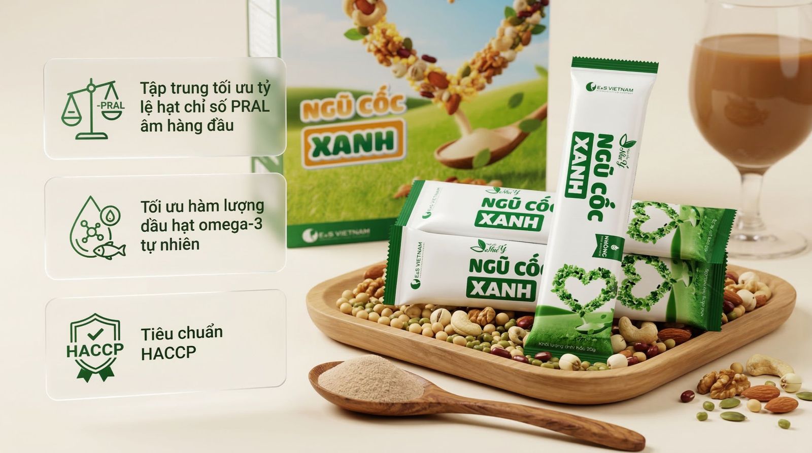 Ngũ cốc nội tiết Như Ý Xanh được tin dùng nhờ công thức và tiêu chuẩn chất lượng đảm bảo