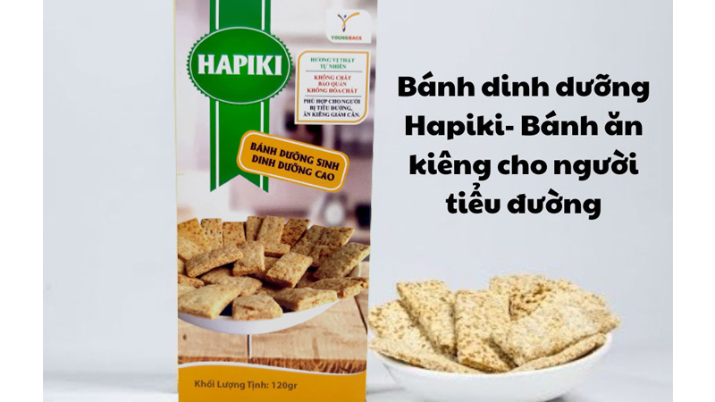 Hapiki là bánh cho người tiểu đường có hàm lượng dinh dưỡng cao