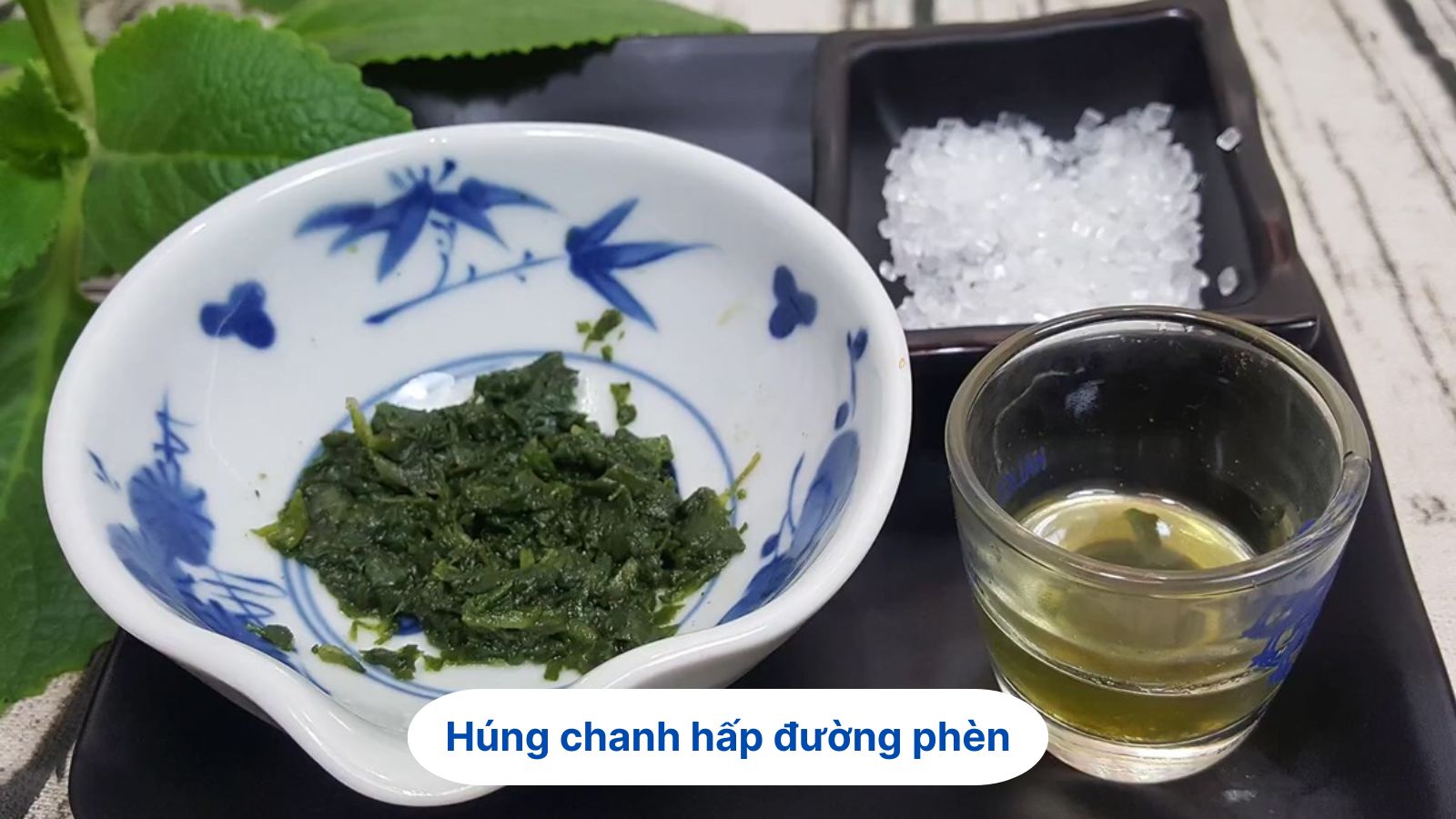 Húng chanh hấp đường phèn trị viêm họng không cần thuốc