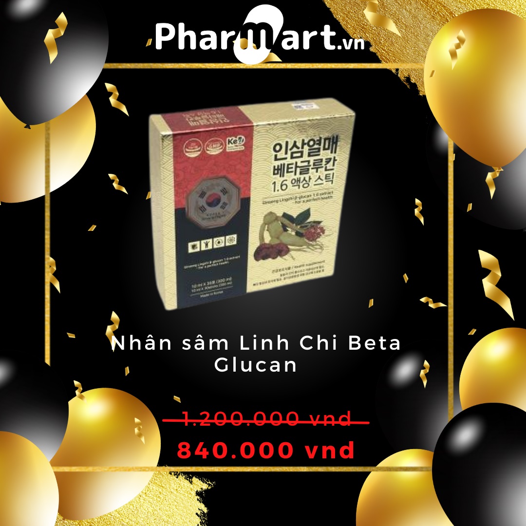 Nhân sâm Linh Chi Beta Glucan 16 Extract Hàn Quốc