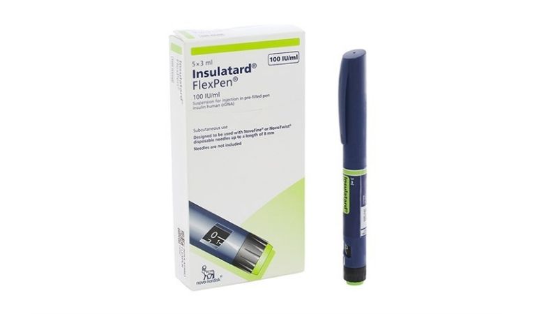 Bút tiêm Insulatard Flexpen chứa Insulin tác dụng trung bình.