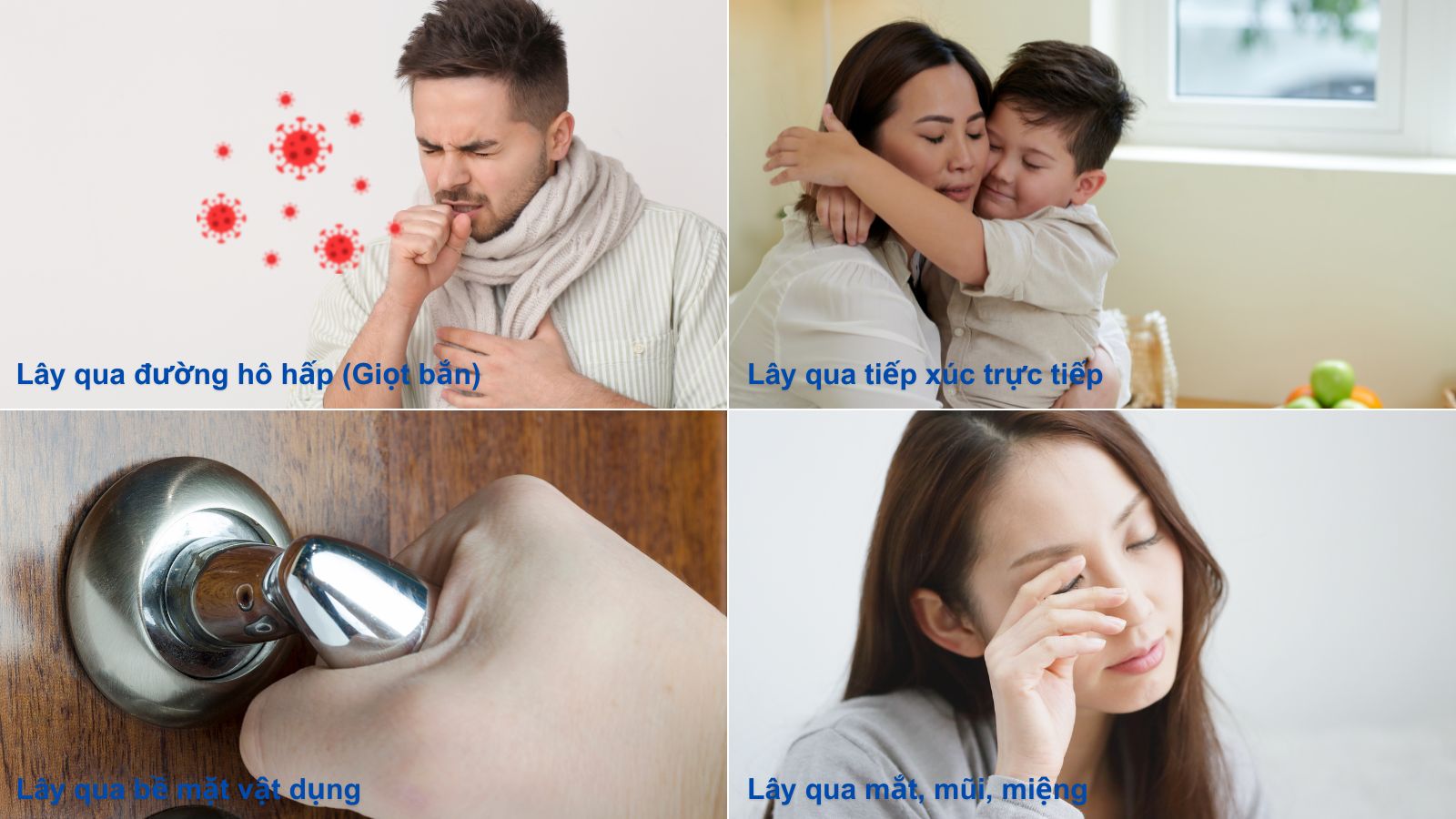 Cảm cúm thường lây lan qua 4 con đường chính