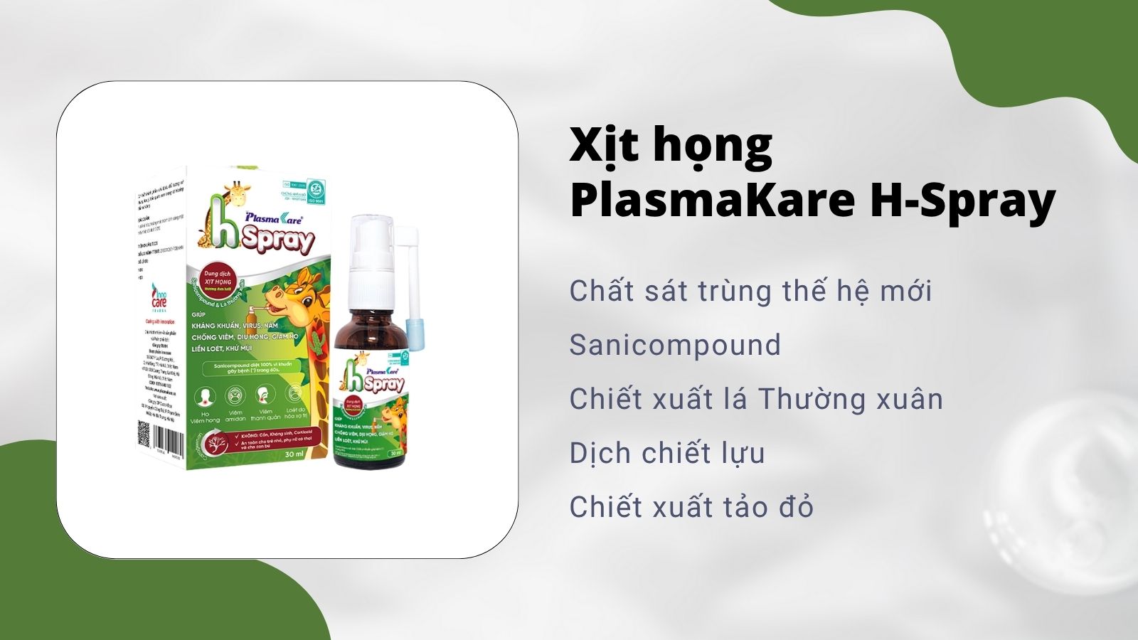 Xịt Họng PlasmaKare H-Spray