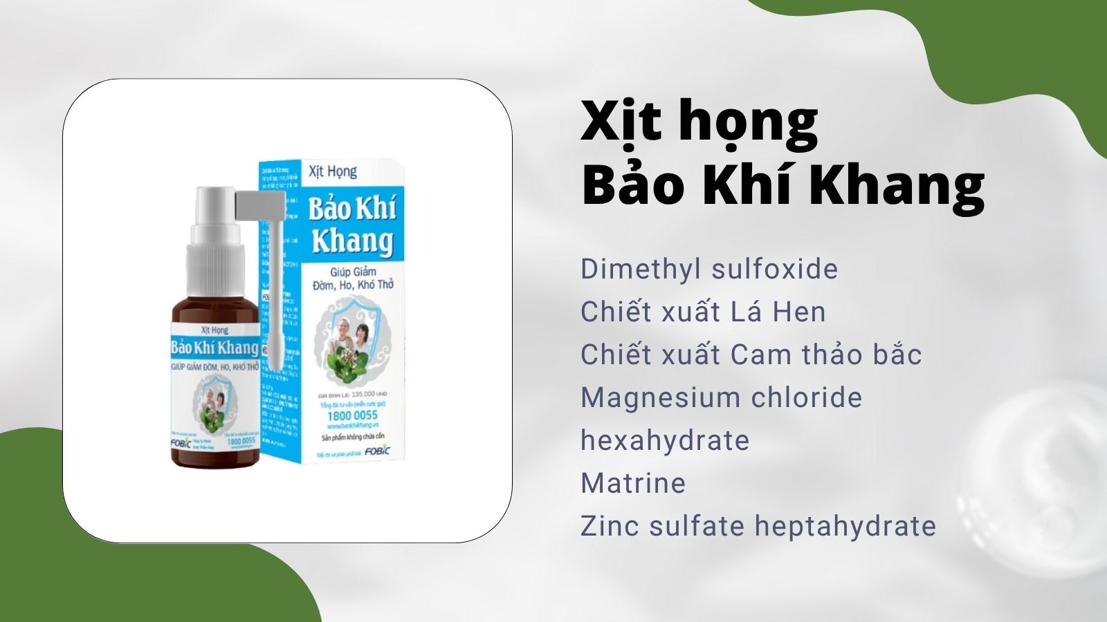 Xịt họng Bảo Khí Khang giúp giảm cơn ho kéo dài