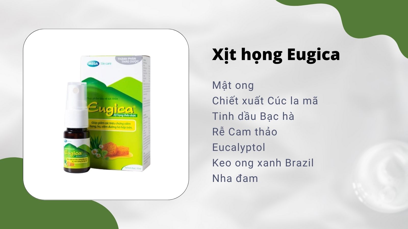 Xịt họng thảo dược Eugica dùng được cho trẻ từ 12 tuổi