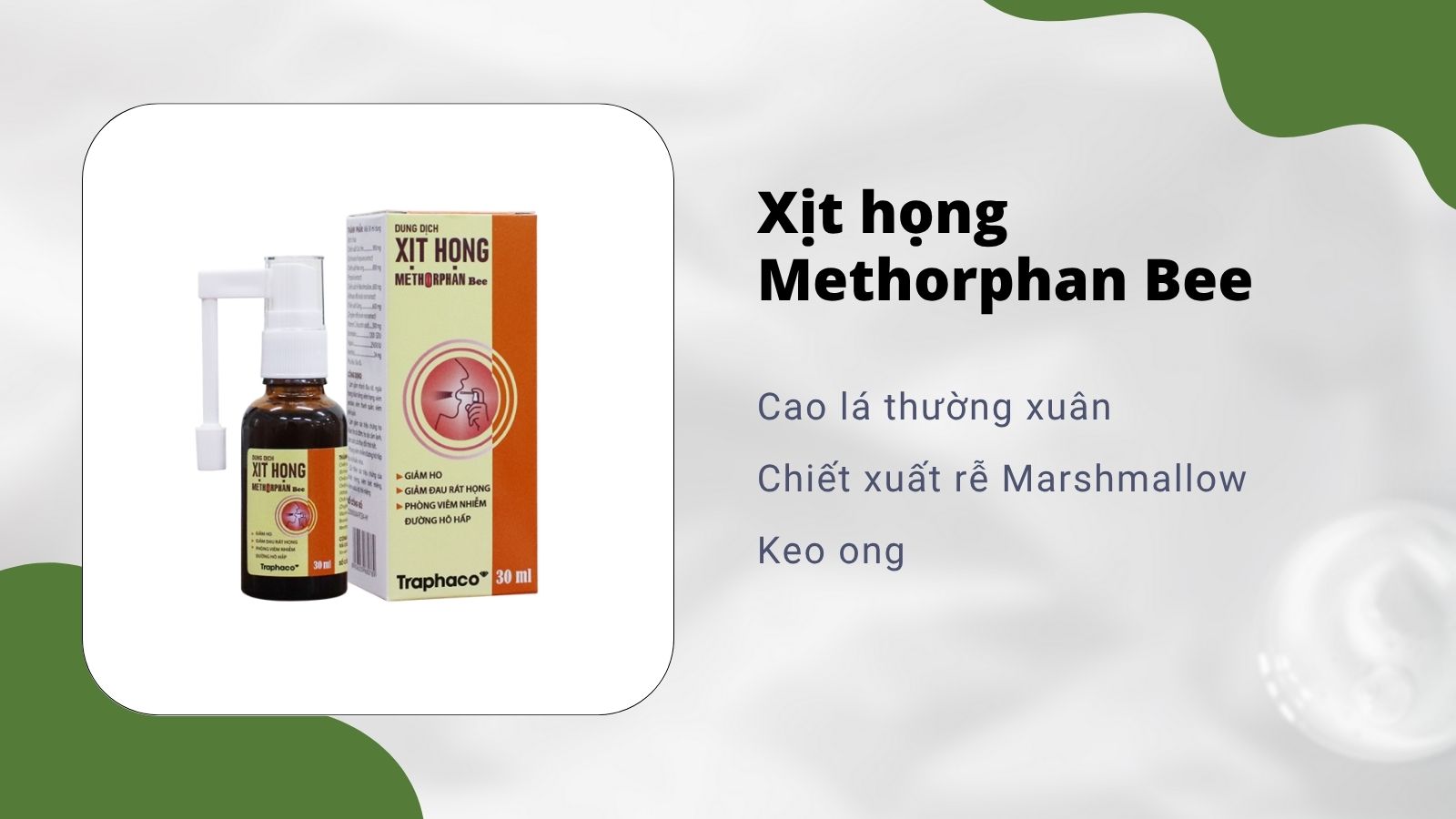 Xịt họng Methorphan Bee - Traphaco
