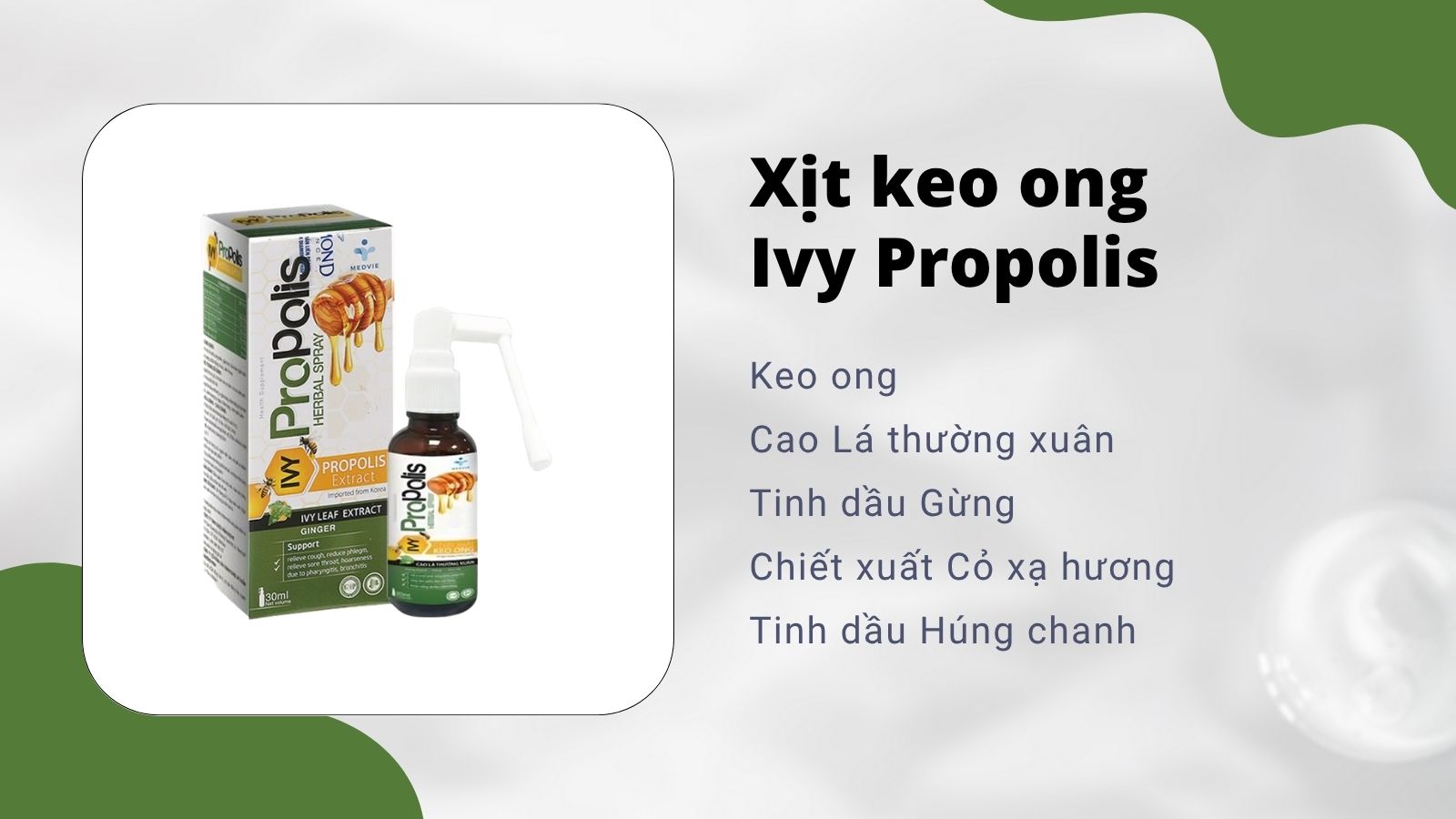 Xịt họng keo ong Ivy Propolis