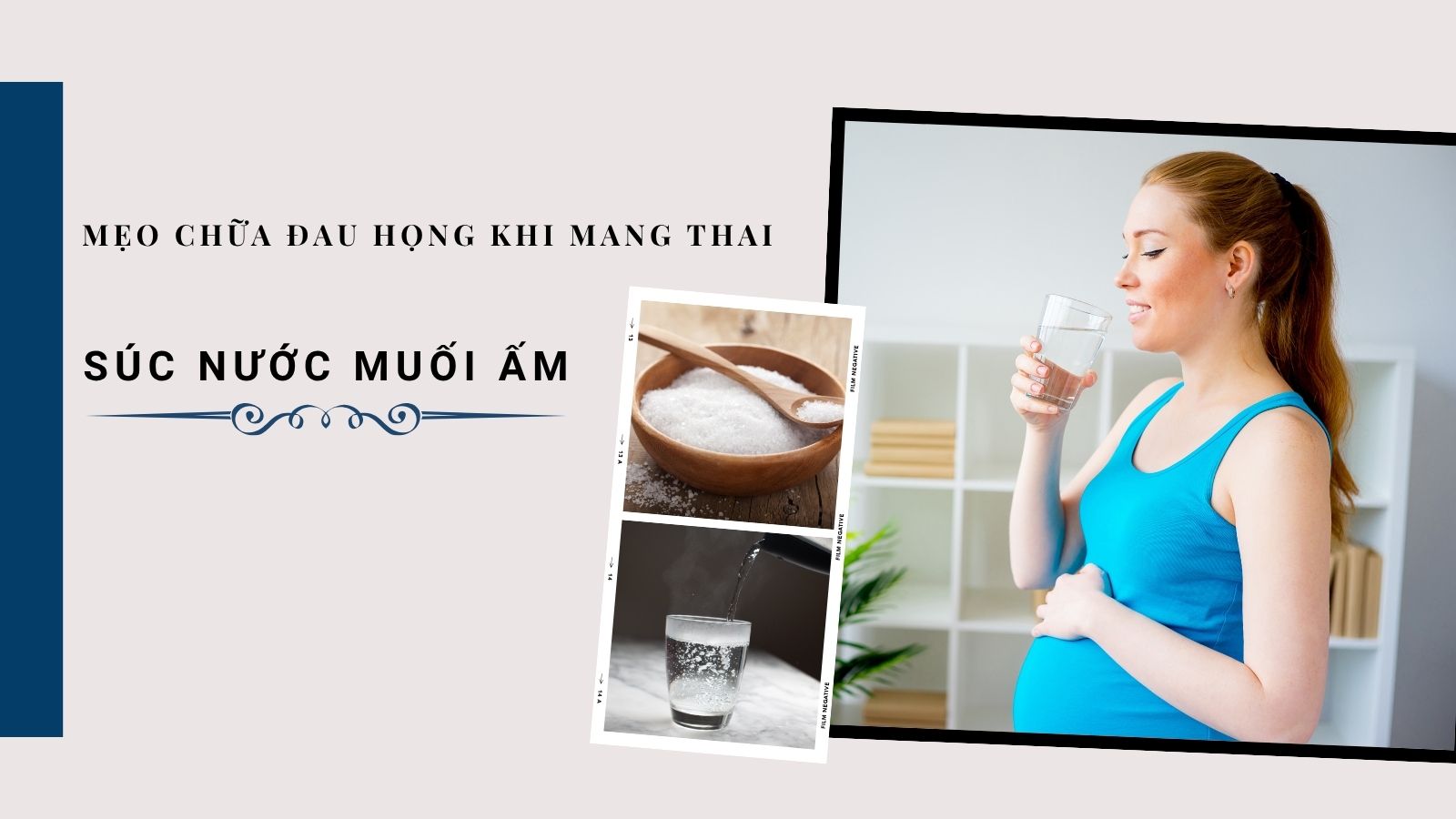 Súc nước muối ấm giúp làm dịu cơn đau họng, tiêu diệt vi khuẩn