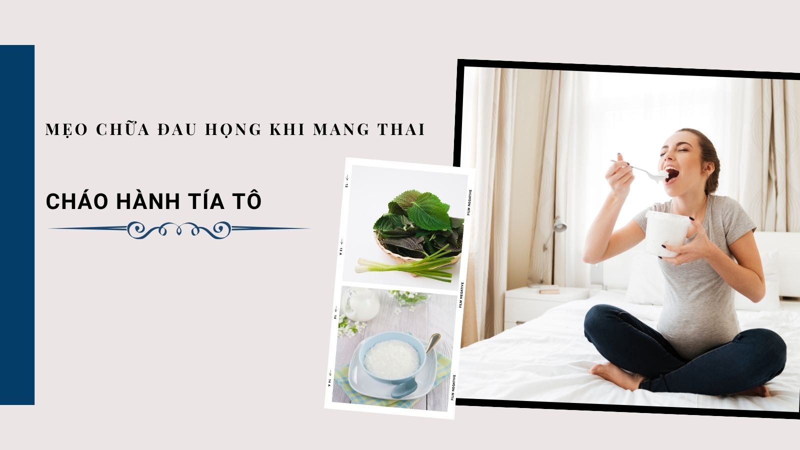 Cháo hành tía tô vừa cung cấp năng lượng vừa có tính ấm giảm ho và đau họng