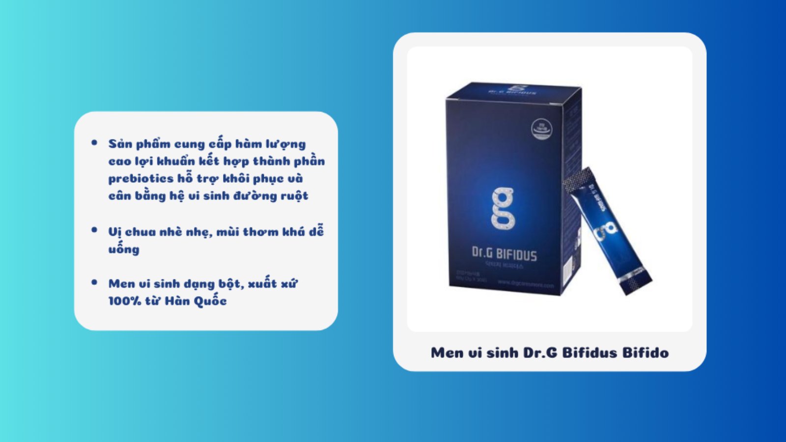 Men vi sinh cho bé Dr.G Bifidus Bifido