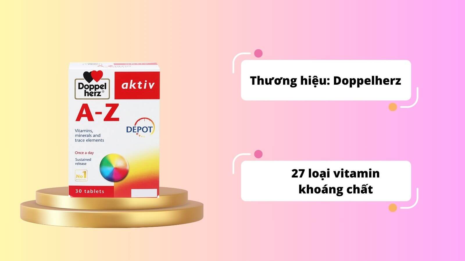 Doppelherz Aktiv A-Z Depot - Vitamin tổng hợp Đức được nhiều người tin dùng
