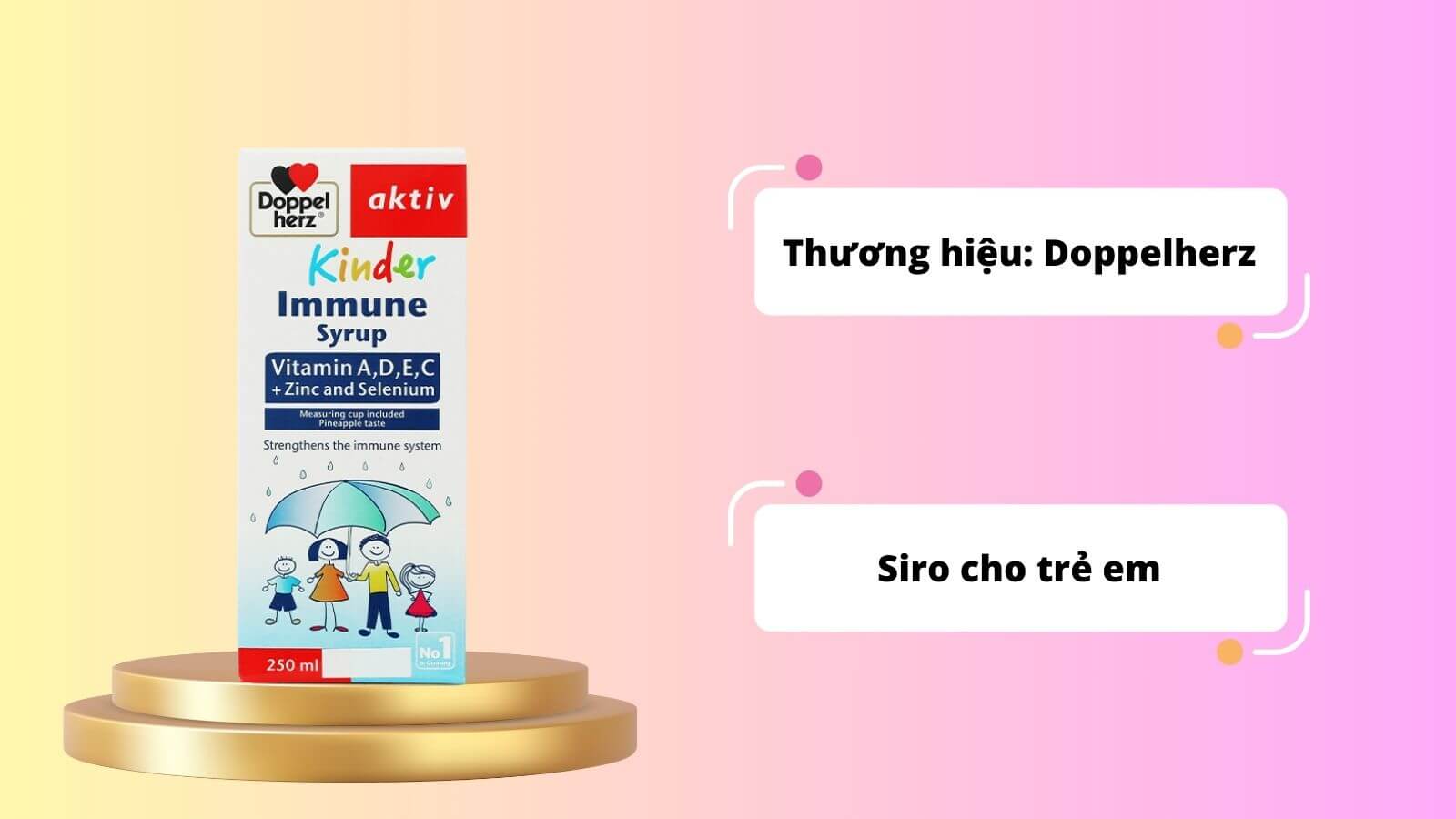Kinder Immune - sản phẩm vitamin tổng hợp lành tính cho trẻ nhỏ