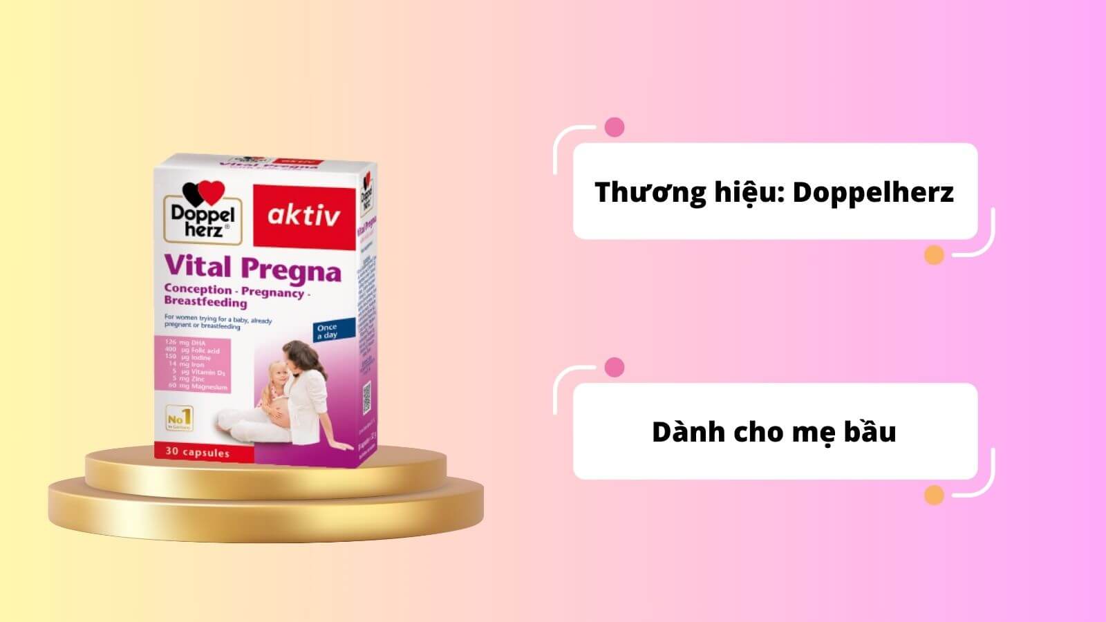 Viên uống Vital pregna - thuốc vitamin tổng hợp của Đức cho bà bầu