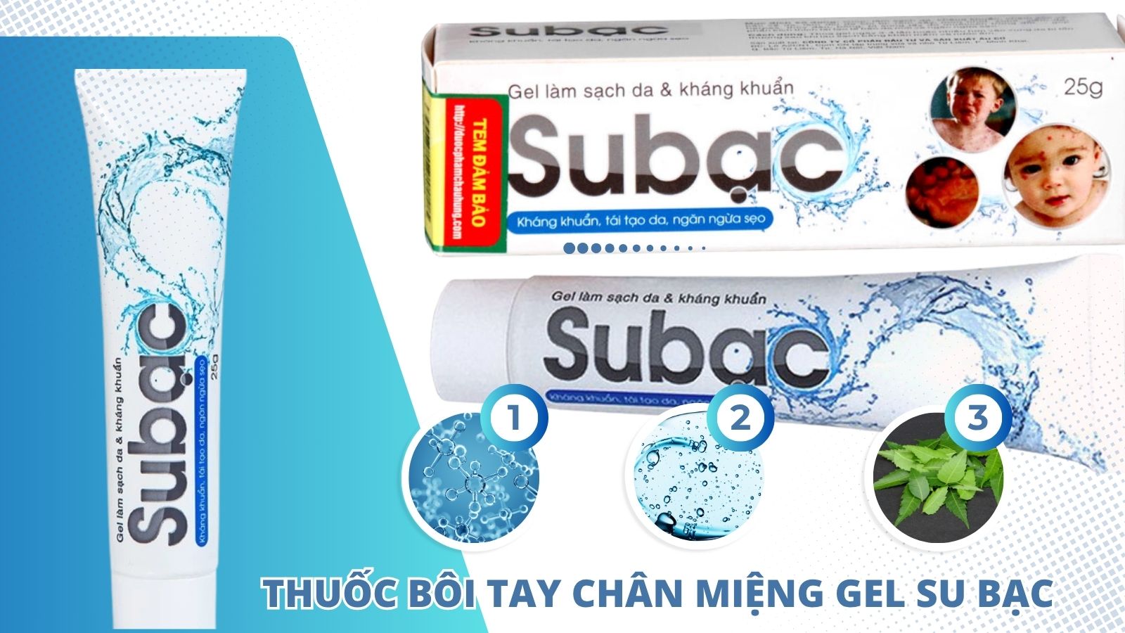 Gel Su Bạc lành tính phù hợp với trẻ em bị tay chân miệng