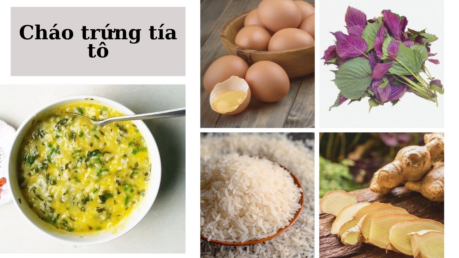 Cách nấu cháo trứng tía tô đơn giản, giảm cảm cúm