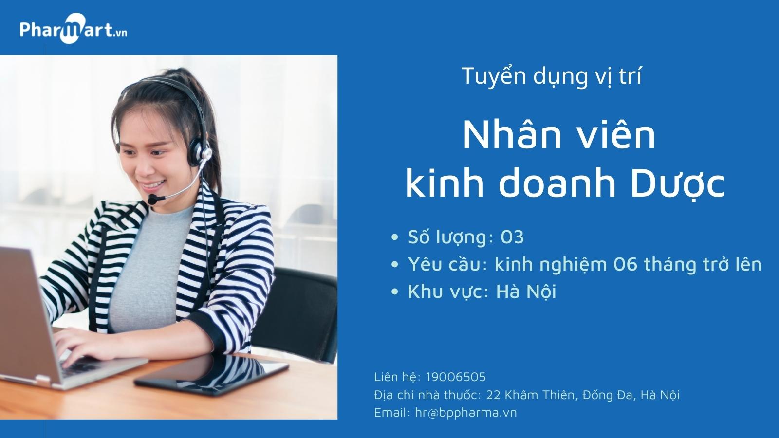 [HÀ NỘI] - Hệ thống Pharmart.vn tuyển dụng vị trí Nhân viên kinh doanh Dược