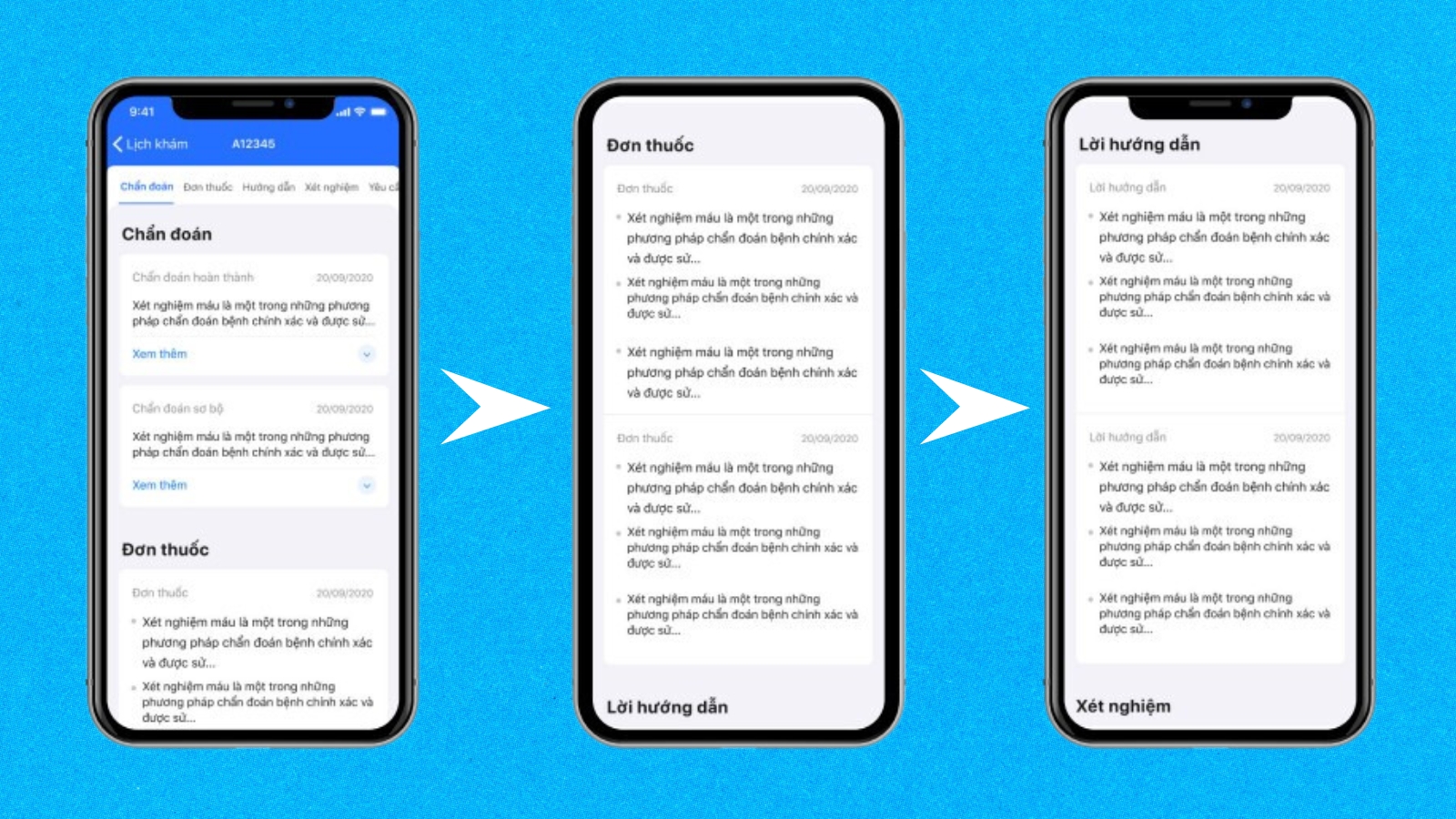 Hồ sơ sức khỏe Bác sĩ cập nhật sau khi Thăm khám