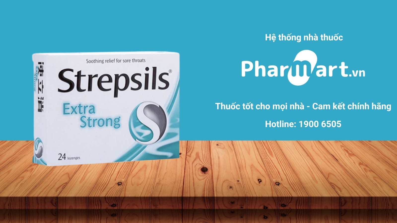 Kẹo ngậm Strepsils Extra Strong