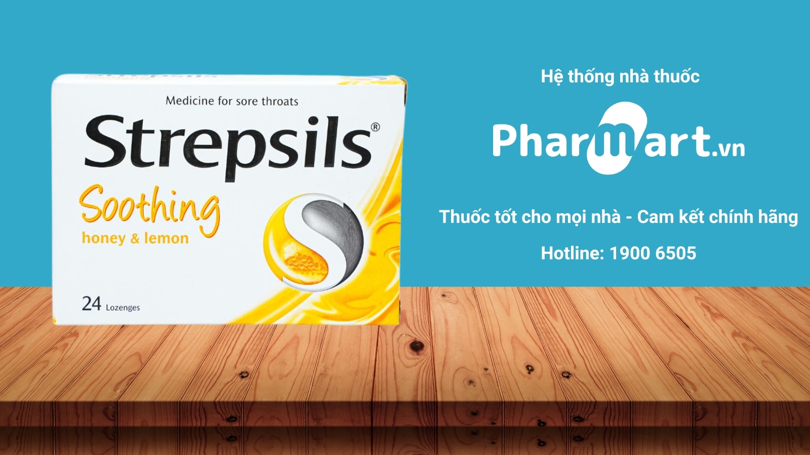 Kẹo ngậm Strepsils Soothing Honey & Lemon