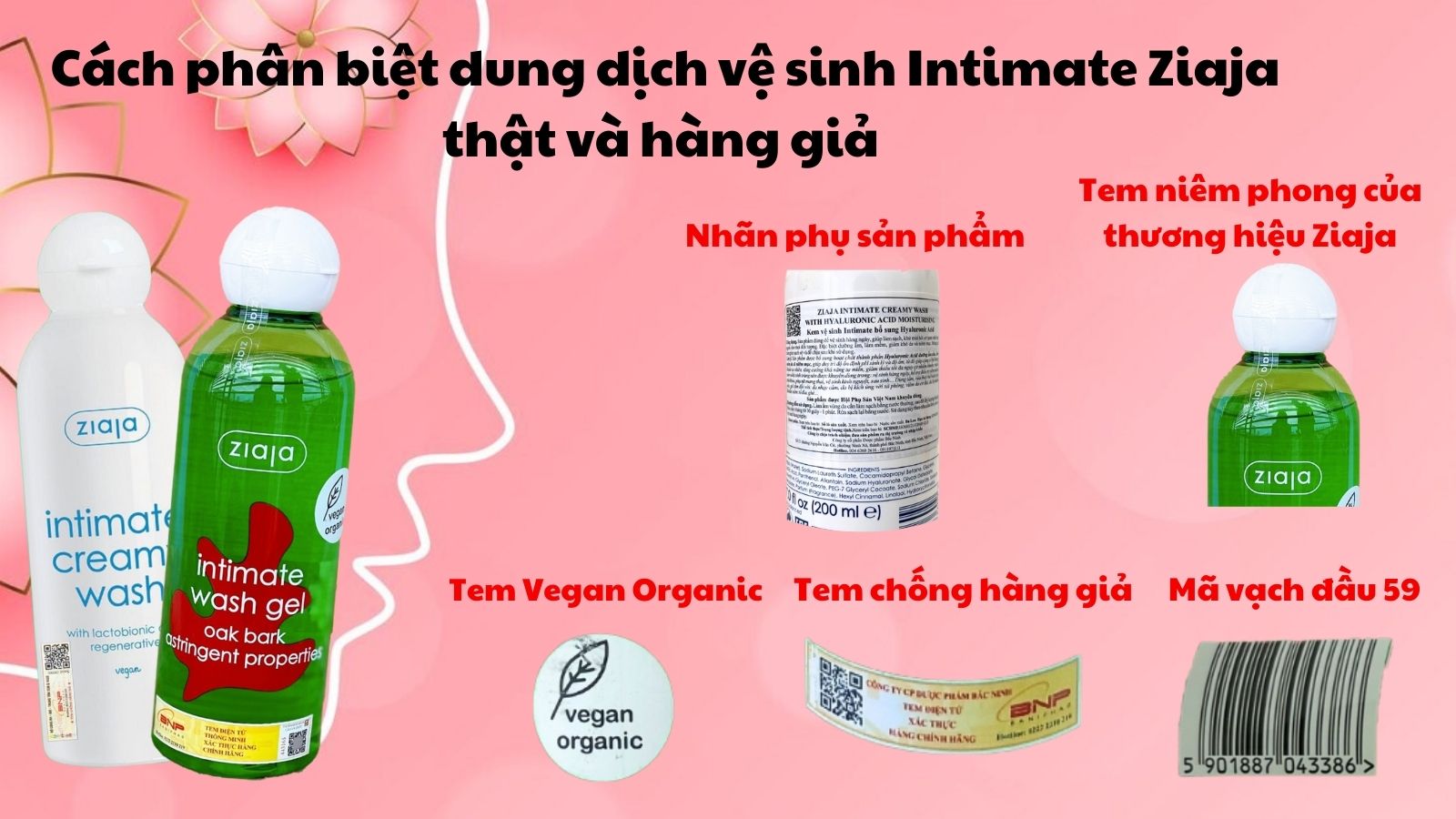 Các cách để phân biệt sản phẩm Intimate Ziaja hàng thật và hàng giả