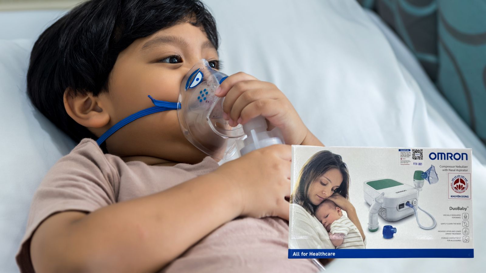 Máy xông hút mũi 2 trong 1 Omron DuoBaby NE-C301 là thiết bị phổ biến và bán chạy hiện nay