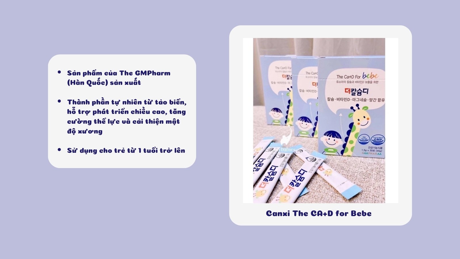 Canxi Hàn Quốc cho bé The CA+D for Bebe