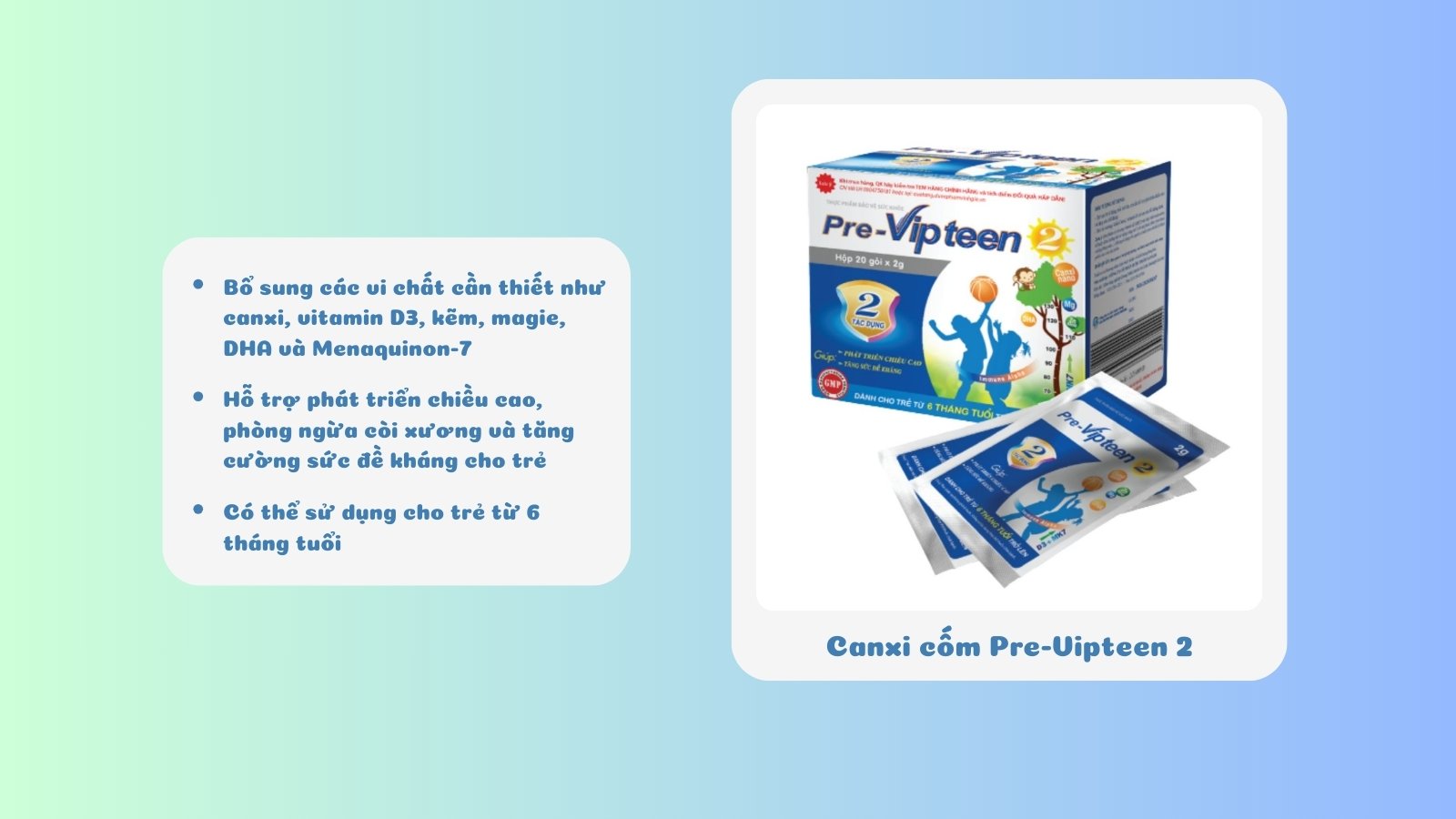 Canxi cốm Pre-Vipteen 2