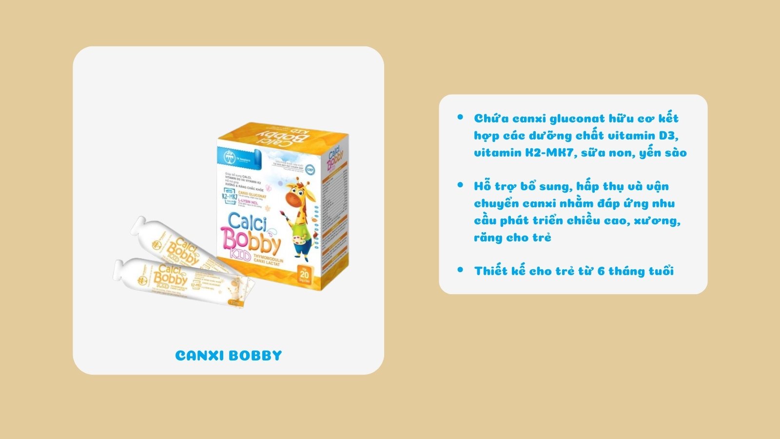 Canxi hữu cơ cho bé CANXI BOBBY