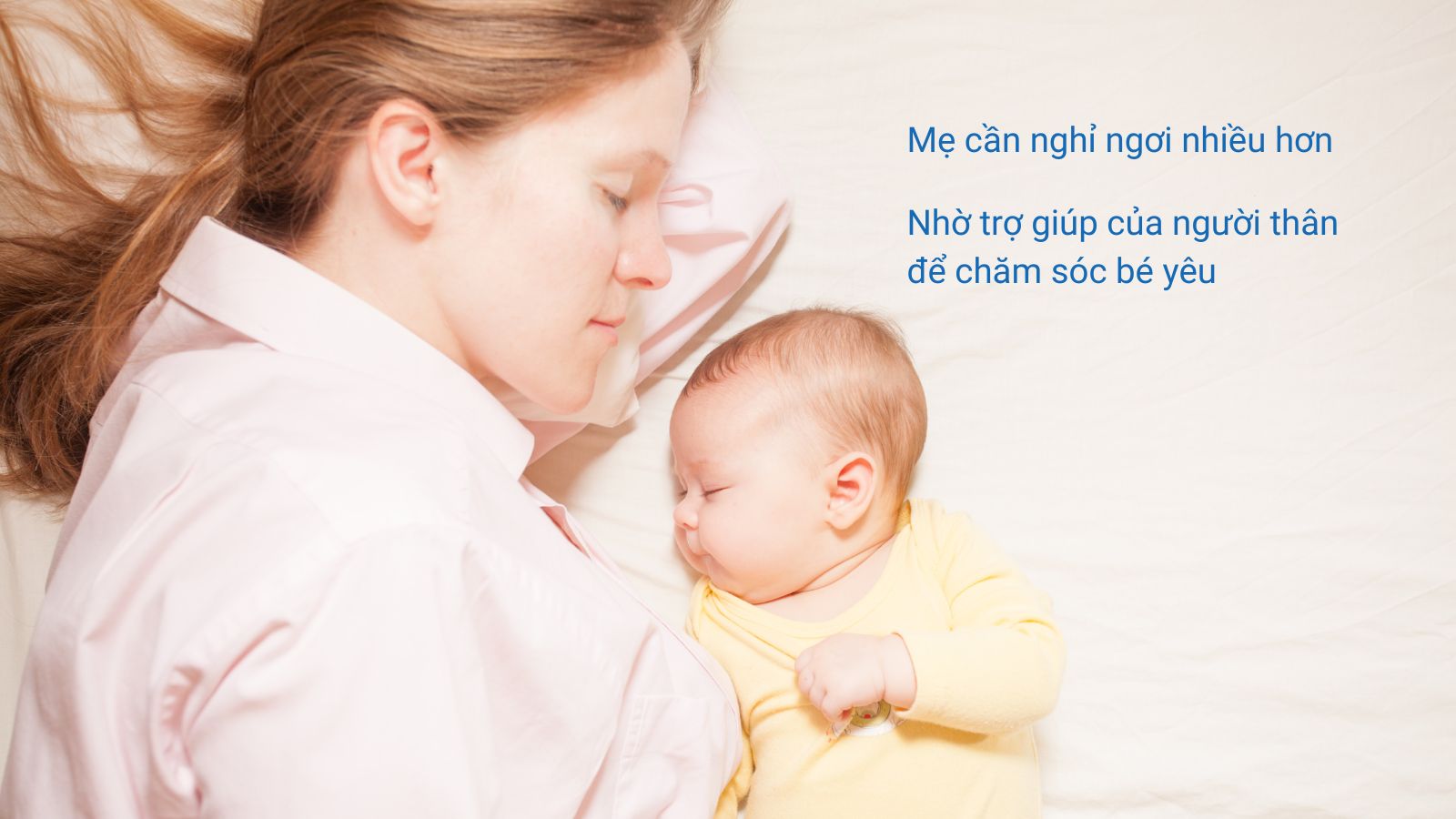 Khi bị cảm cúm, mẹ cần được nghỉ ngơi đầy đủ