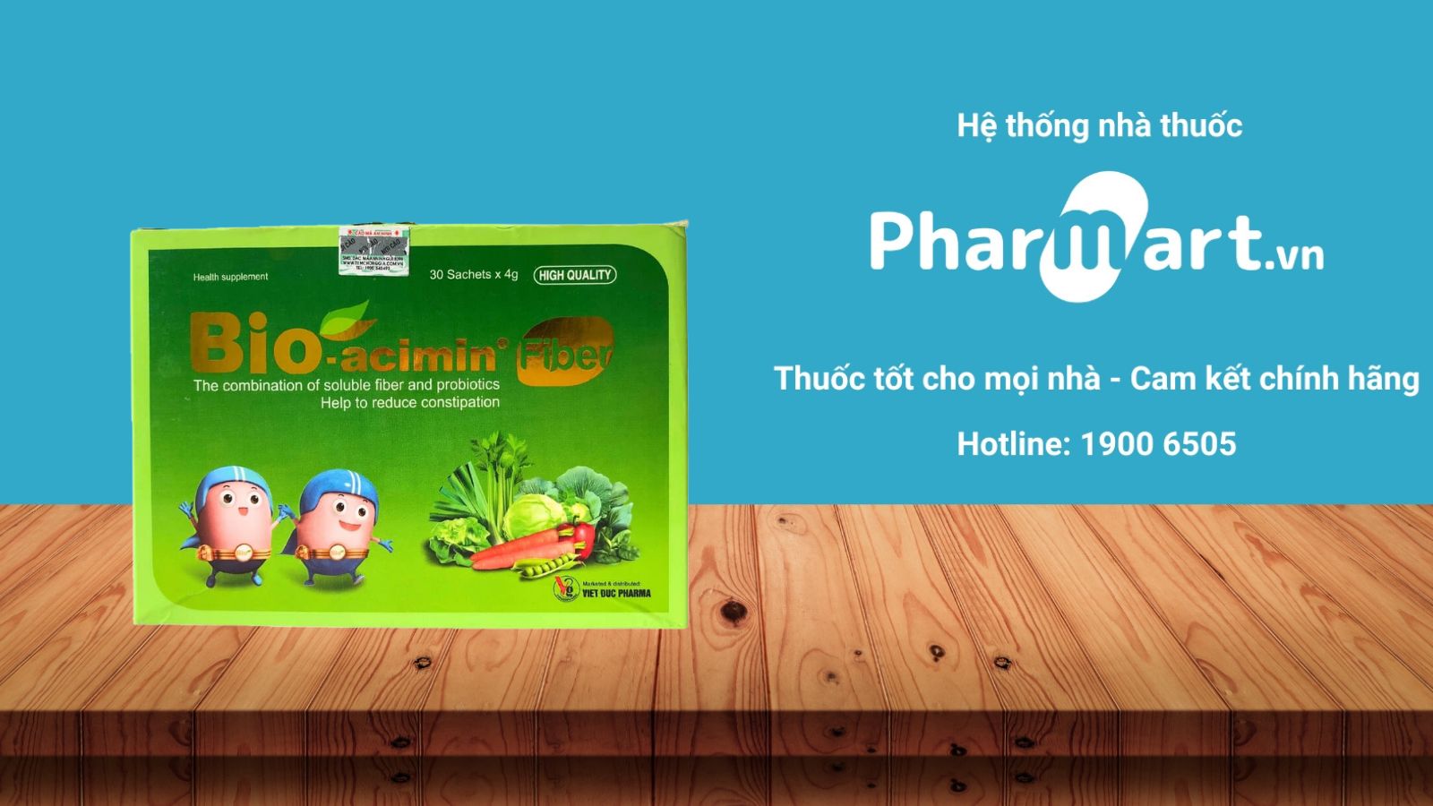 Cốm vi sinh Bio-acimin Fiber QD-Meliphar bổ sung chất xơ cho bé