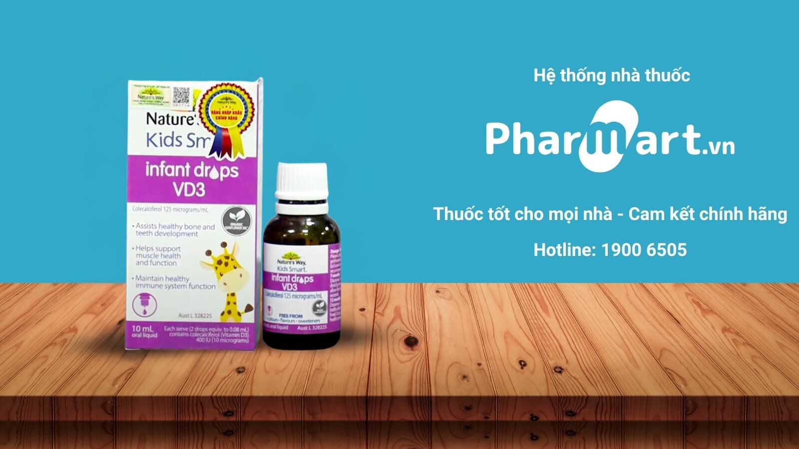 Nature's Way Kids Smart Infant Drops VD3 - Siro ngủ ngon cho bé 1 tháng tuổi