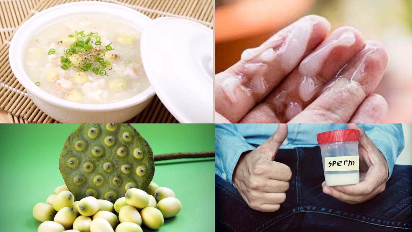 Chữa tinh trùng đông đặc tại nhà với món cháo hạt sen