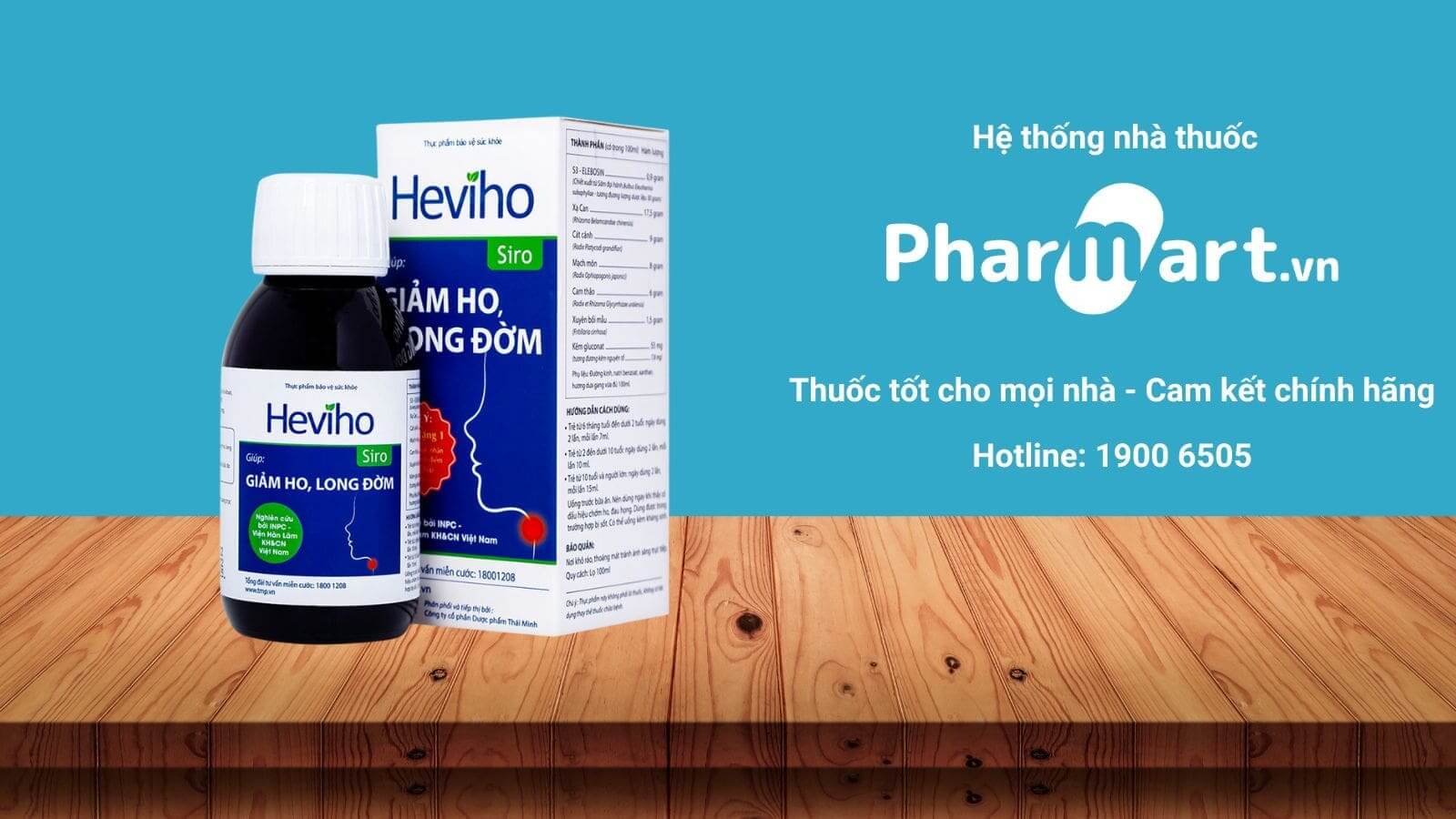 Siro ho cho người lớn Heviho từ thảo dược