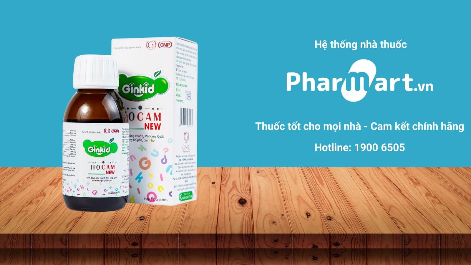 Siro ho Ginkid vị cam dễ uống