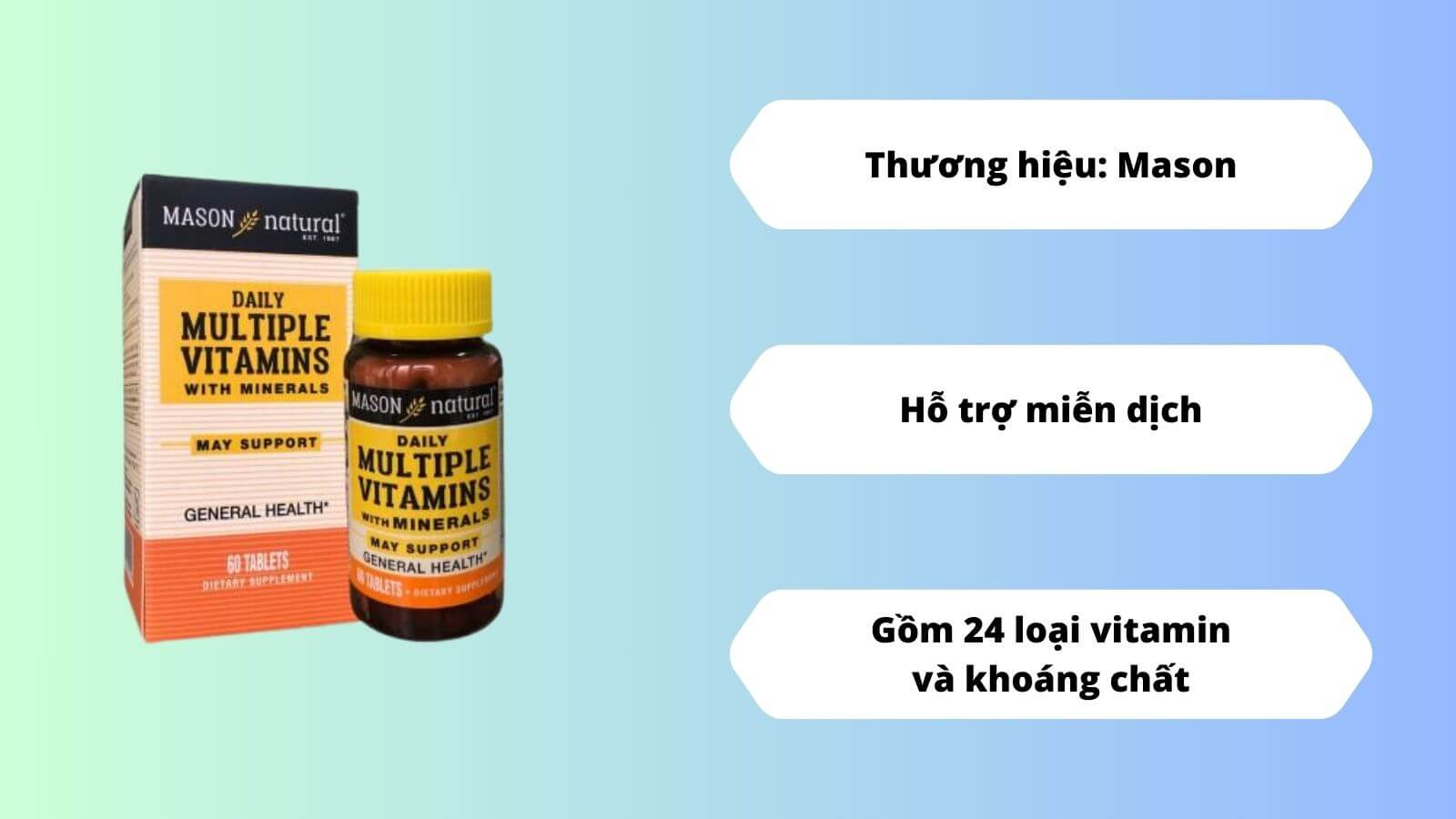 Mason Daily Multiple Vitamins with Minerals phù hợp với nhiều đối tượng sử dụng