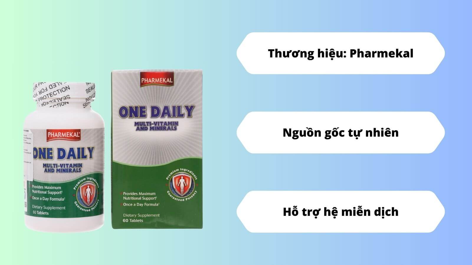 One daily Multivitamin and mineral đến từ thương hiệu Pharmekal nổi danh tại Mỹ