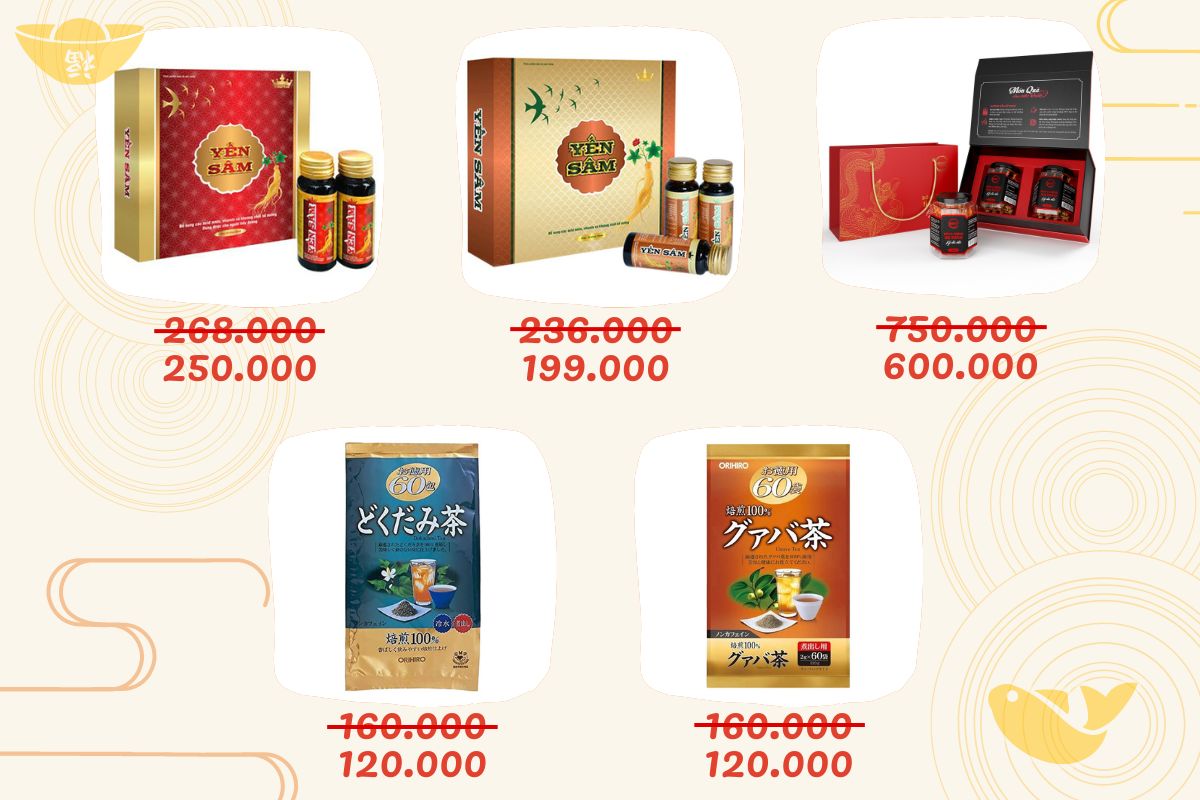 Các sản phẩm ưu đãi giảm giá cực sâu trong mùa Tết Quý Mão 2023.