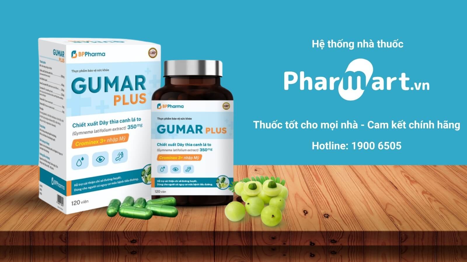 Gumar Plus là sự kết hợp giữa các thành phần thiên nhiên lành tính