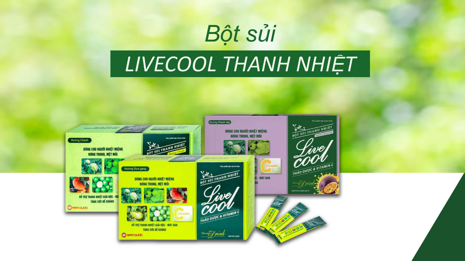 Bột sủi Live Cool thanh nhiệt
