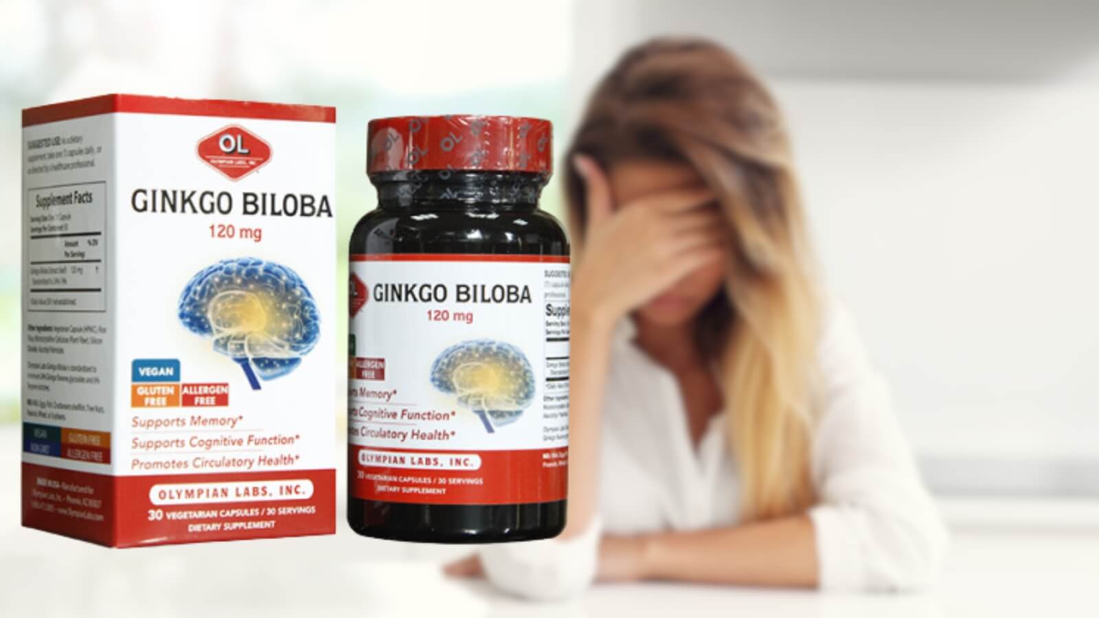 Thuốc bổ não Ginkgo Biloba 120 mg Olympian Labs