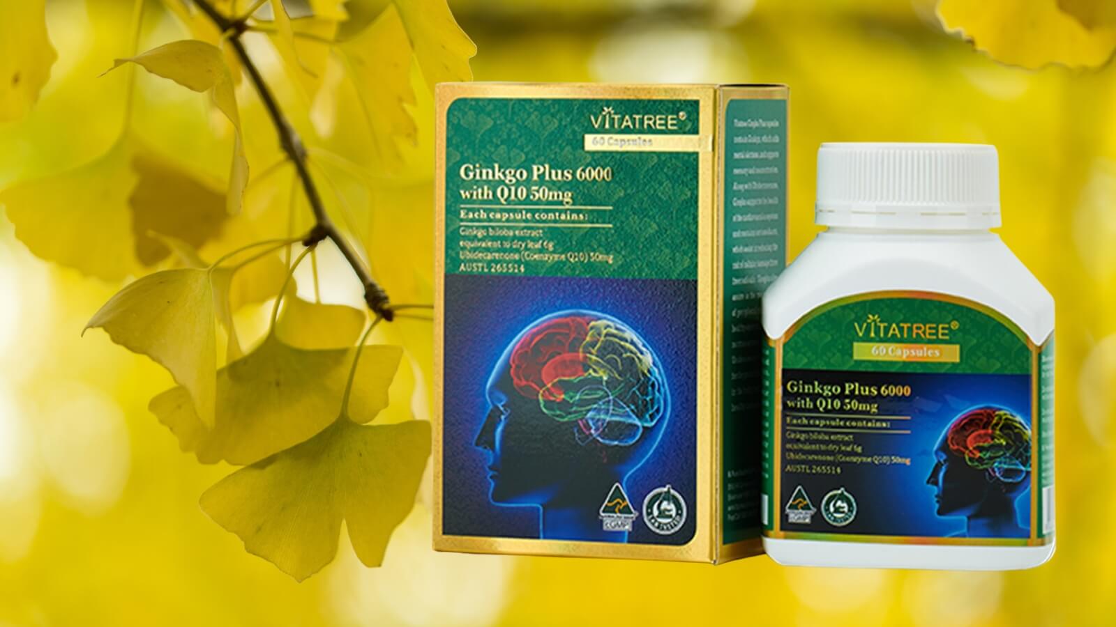 Vitatree Ginkgo Plus 6000mg with Q10 50mg - Bổ não tăng trí nhớ