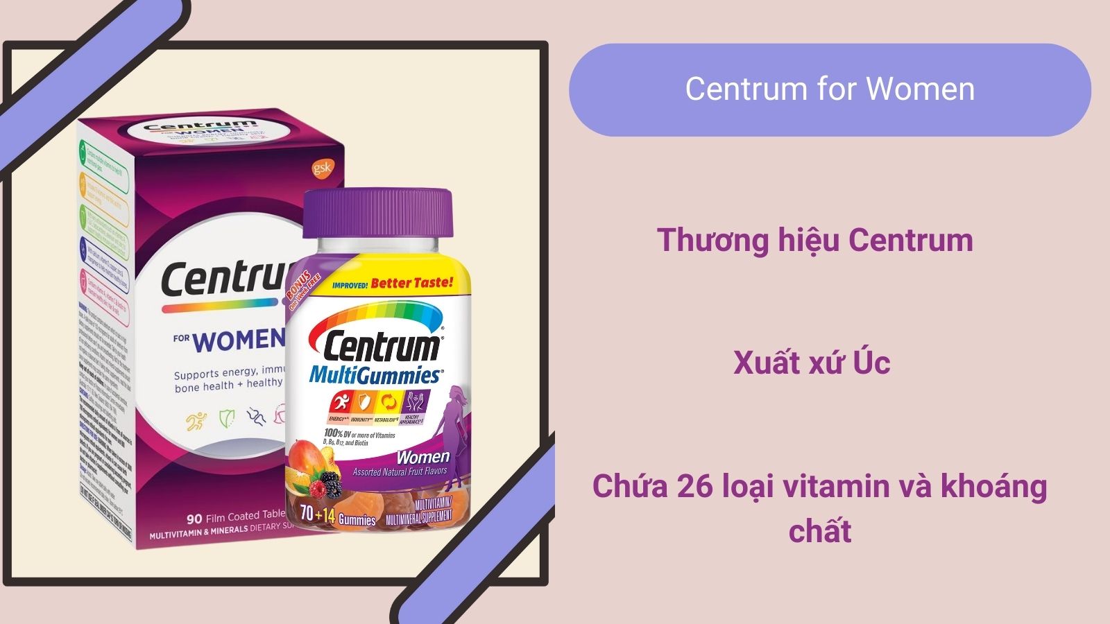 Vitamin tổng hợp cho phụ nữ - Centrum for Women