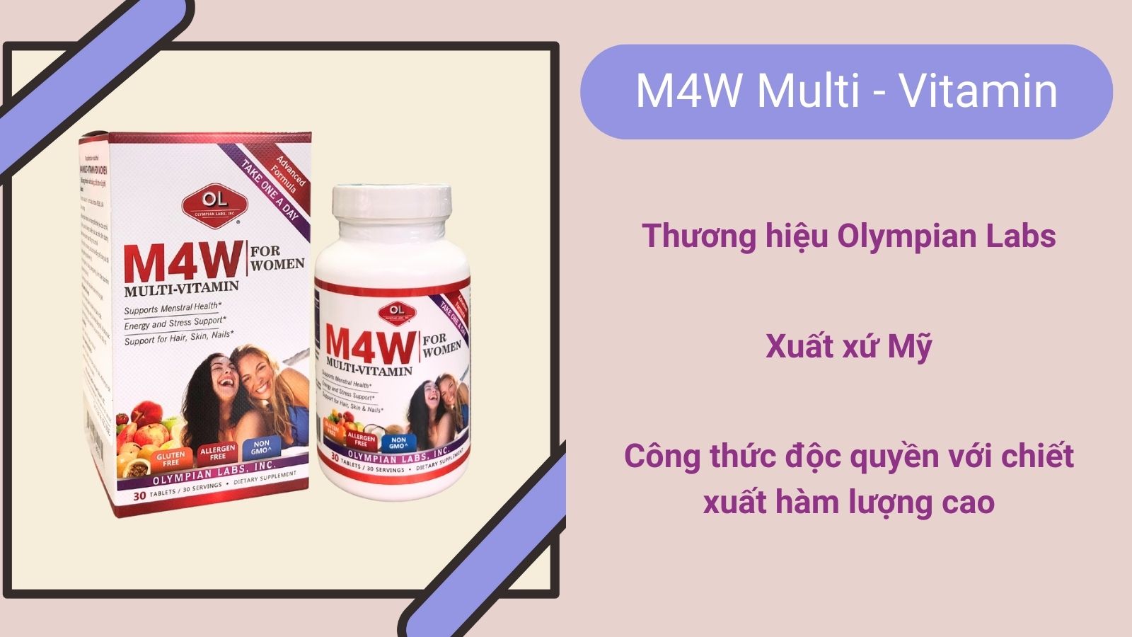 M4W Multi - Vitamin For Women là viên uống vitamin tổng hợp cho phụ nữ được ưa chuộng