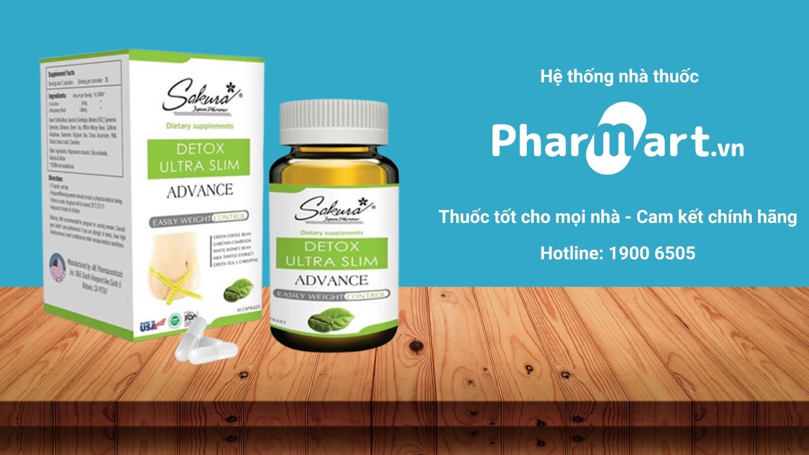 Viên giảm cân Sakura Detox Ultra Slim Advance