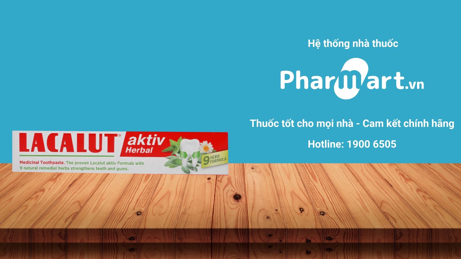 Kem đánh răng Lacalut Aktiv Herbal chứa 9 loại thảo dược thiên nhiên