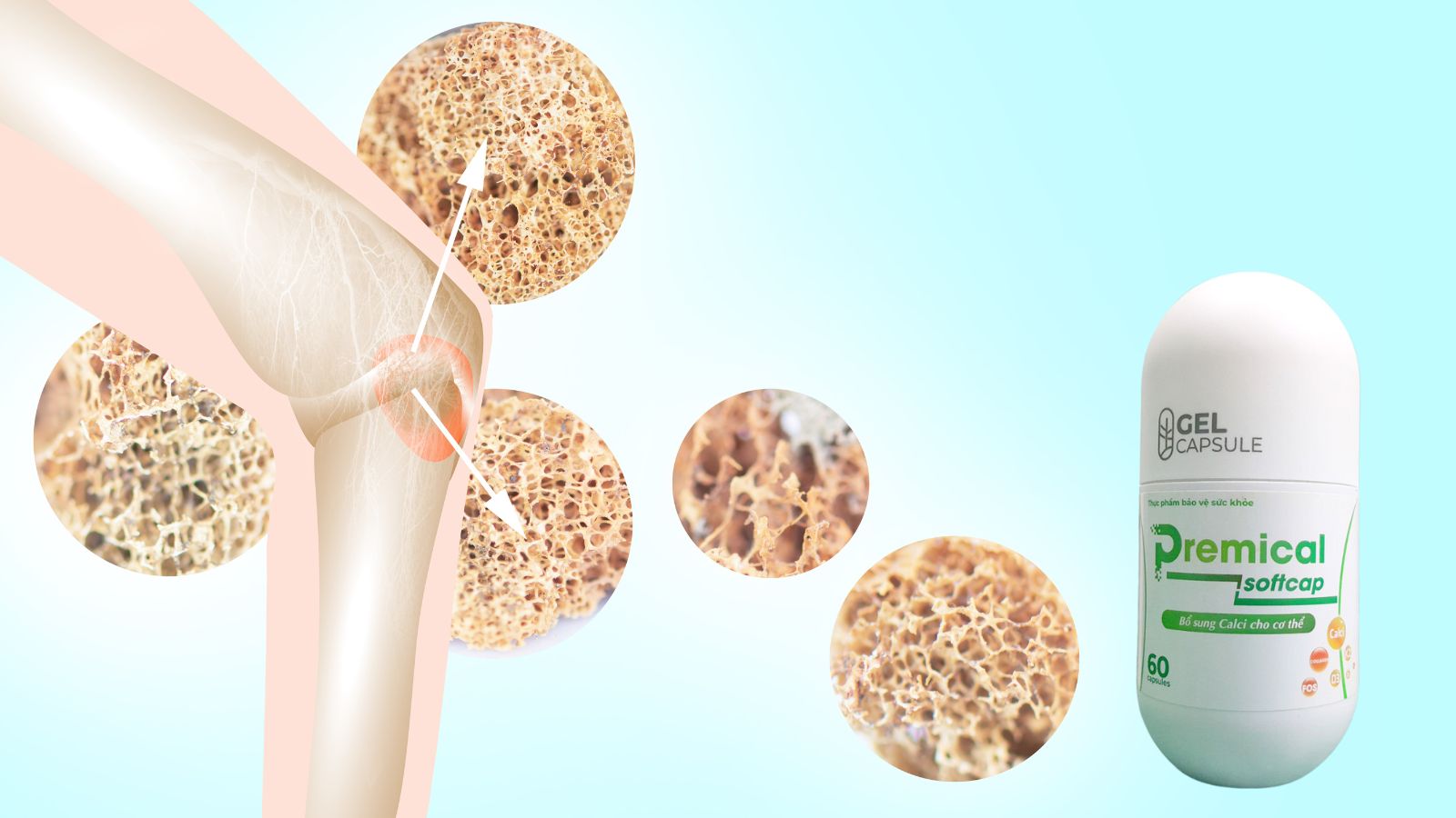 Thực phẩm bổ sung canxi Premical Softcap