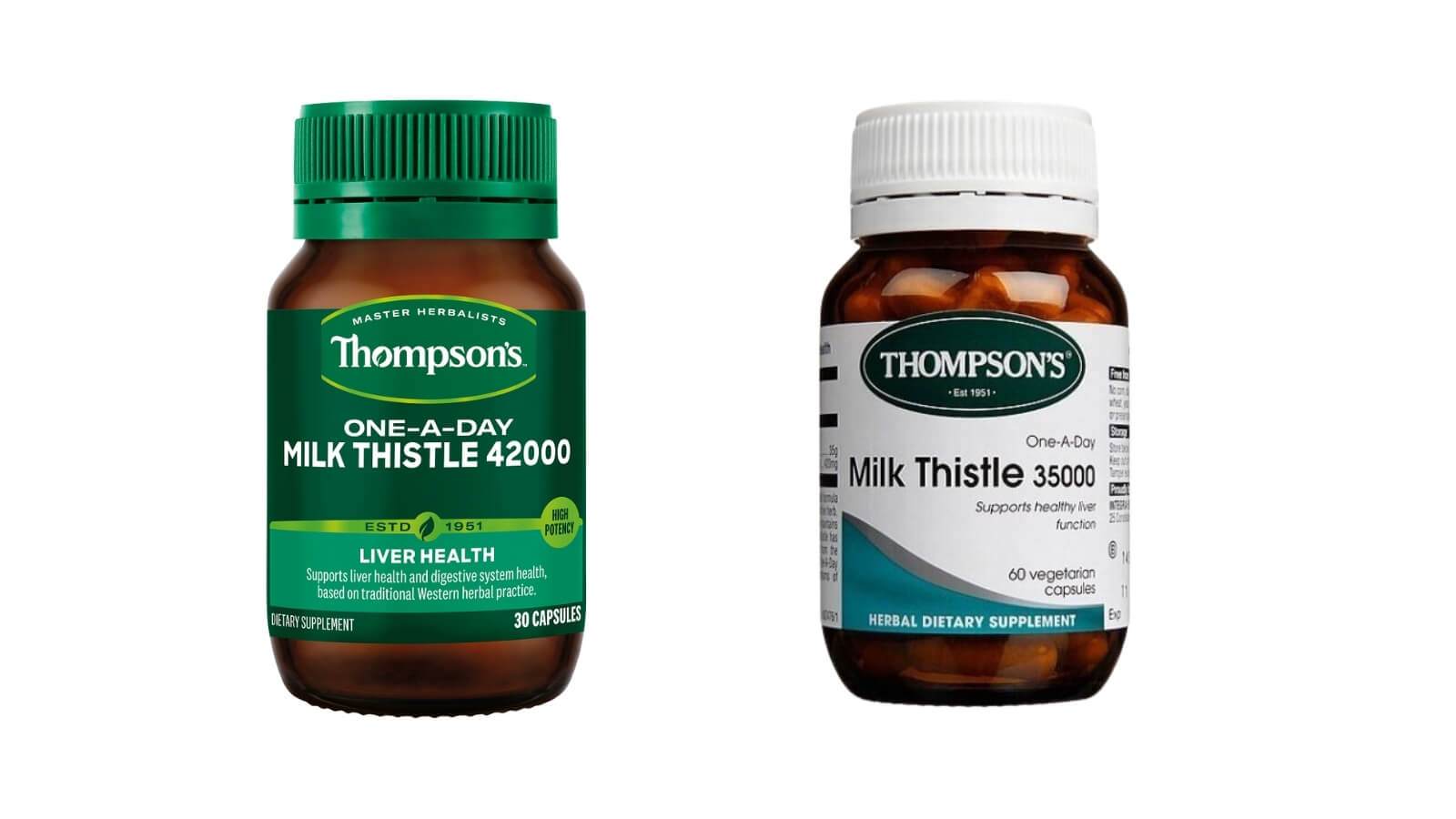 Milk Thistle Thompsons với 2 hàm lượng khác nhau